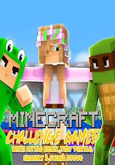 Challenge Games Minecraft With Little Kelly, Tiny Turtle, Sharky & Scuba Steve